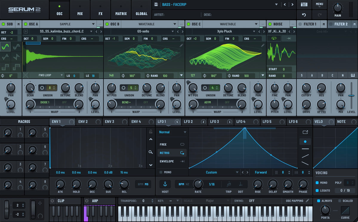 Master Serum 2 interface